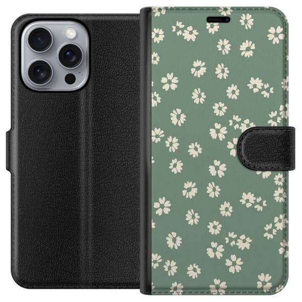 Apple iPhone 16 Pro Max Tegnebogsetui Blomsterdrøm - Farverigt Blomstermønster
