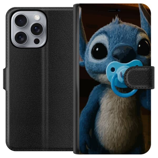 Apple iPhone 16 Pro Max Plånboksfodral Stitch & Napp – babytema med söt karaktär
