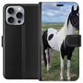 Miniatyrbild 1 av 3: Apple iPhone 16 Pro Max Plånboksfodral Hästmagi – stiliserad häst i lugn färgskala