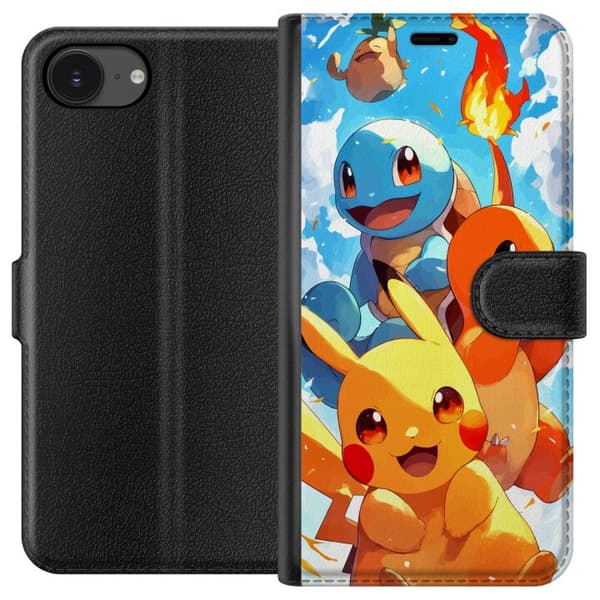 Apple iPhone 16e Lompakkokotelo Pocket Creatures - innoittanut Pokémonista mainitsematta nimeä