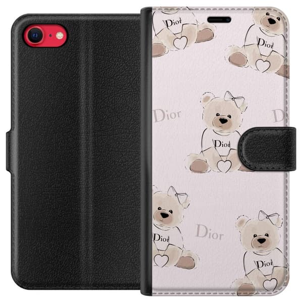 Apple iPhone SE (2022) Tegnebogsetui Teddy Dior Vibes - luksuriøs bamse i modetil