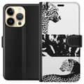 Miniatyrbild 1 av 3: Apple iPhone 15 Pro Plånboksfodral Leopard Faces – trendigt mönster med leopardansikten