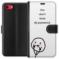 Miniatyrbild 1 av 3: Apple iPhone SE (2020) Plånboksfodral You Don’t Know My Password – edgy textmotiv med attityd