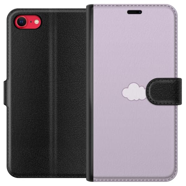 Apple iPhone SE (2020) Tegnebogsetui Lilla Sky - minimalistisk sky på lilla baggrund