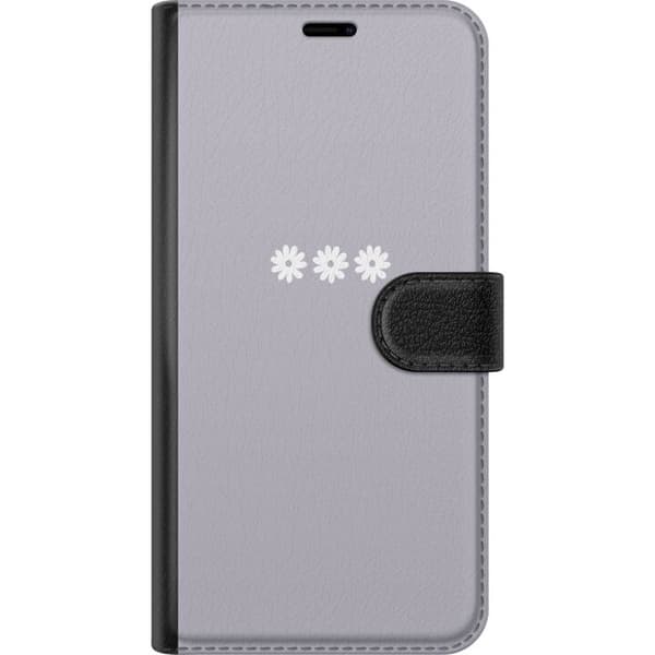 Apple iPhone SE (2020) Lommeboketui Lilla Blomminimalisme - stilig blomstermotiv på lilla bakgrunn