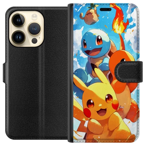 Apple iPhone 15 Pro Lommeboketui Pocket Creatures - inspirert av Pokémon uten å nevne navnet