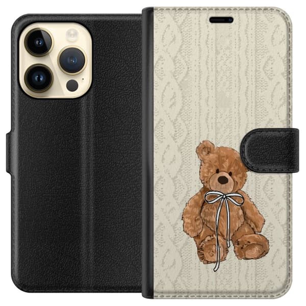 Apple iPhone 15 Pro Lommeboketui Liten Bamse – klassisk bamse i enkel design