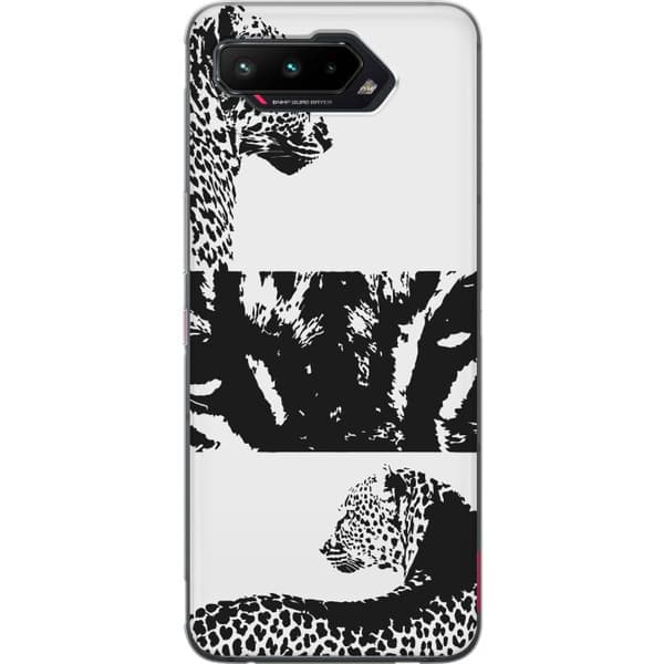 Asus ROG Phone 5 Gjennomsiktig deksel Leopard Faces