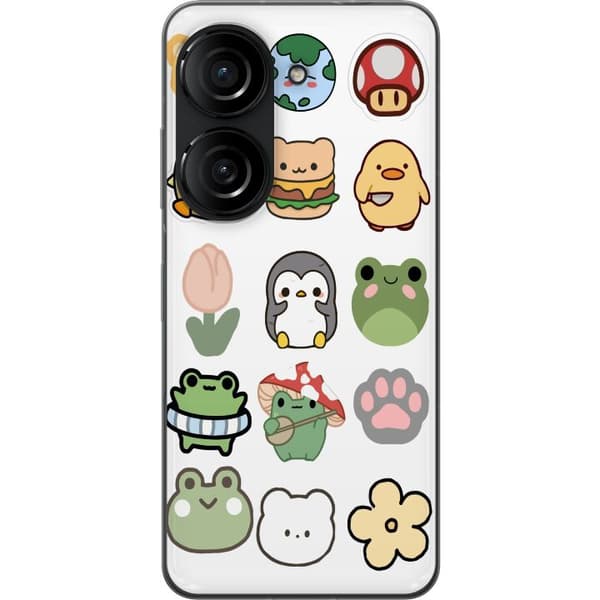 Asus Zenfone 10 Genomskinligt Skal Kawaii Friends – söta figurer i japansk stil