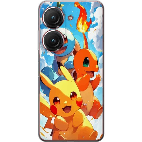 Asus Zenfone 9 Gennemsigtig cover Pocket Creatures - inspireret af Pokémon uden at nævne navnet