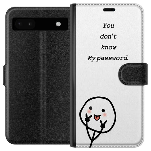 Google Pixel 6a Plånboksfodral You Don’t Know My Password – edgy textmotiv med attityd