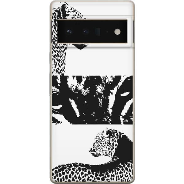 Google Pixel 6 Pro Gjennomsiktig deksel Leopard Faces