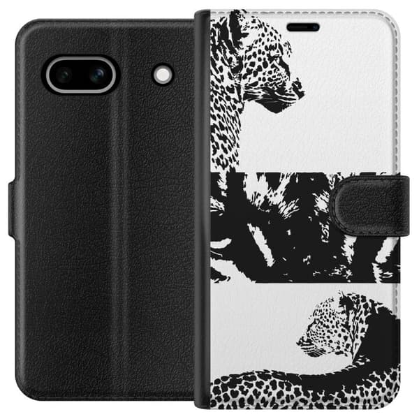 Google Pixel 7a Tegnebogsetui Leopard Faces
