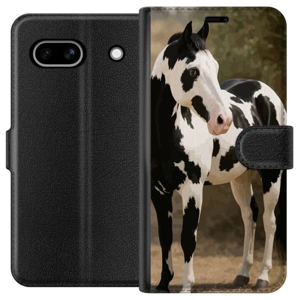 Google Pixel 7a Lommeboketui Vakker Hest - elegant illustrasjon av hestemotiv