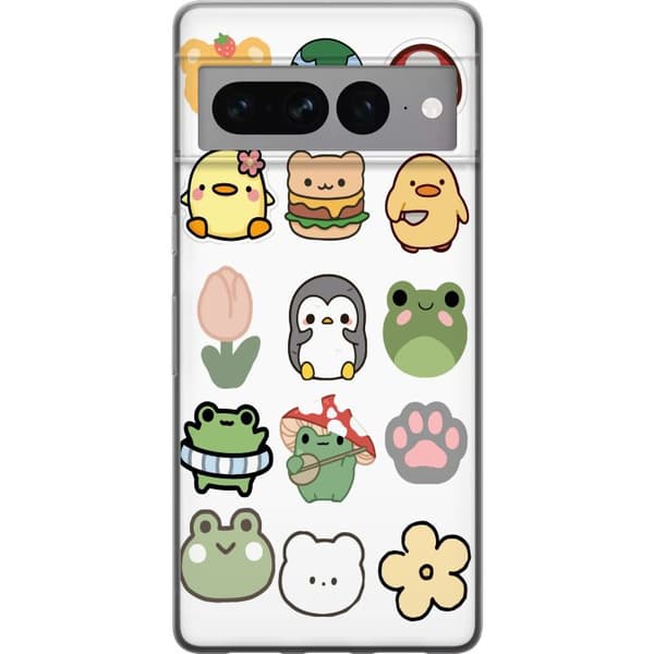 Google Pixel 7 Pro Genomskinligt Skal Kawaii Friends – söta figurer i japansk stil