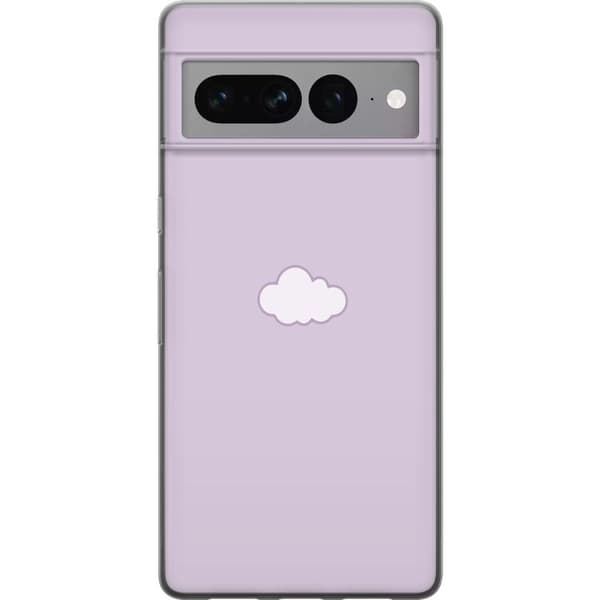 Google Pixel 7 Pro Gjennomsiktig deksel Lilla Sky - minimalistisk sky på en lilla bakgrunn