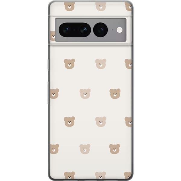 Google Pixel 7 Pro Gjennomsiktig deksel Teddybakgrunn - søte teddybjørner mot en myk bakgrunn