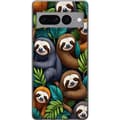 Miniatyrbillede 1 af 3: Google Pixel 7 Pro Gennemsigtig cover Sengångarstil - afslappet motiv med sød dovendyr