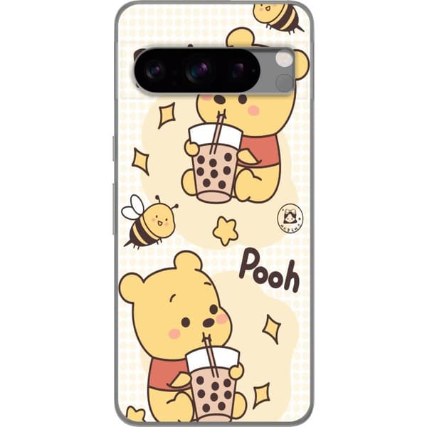 Google Pixel 8 Pro Gennemsigtig cover Nalle Pooh-stil - klassisk bjørnemotiv i en ny fortolkning