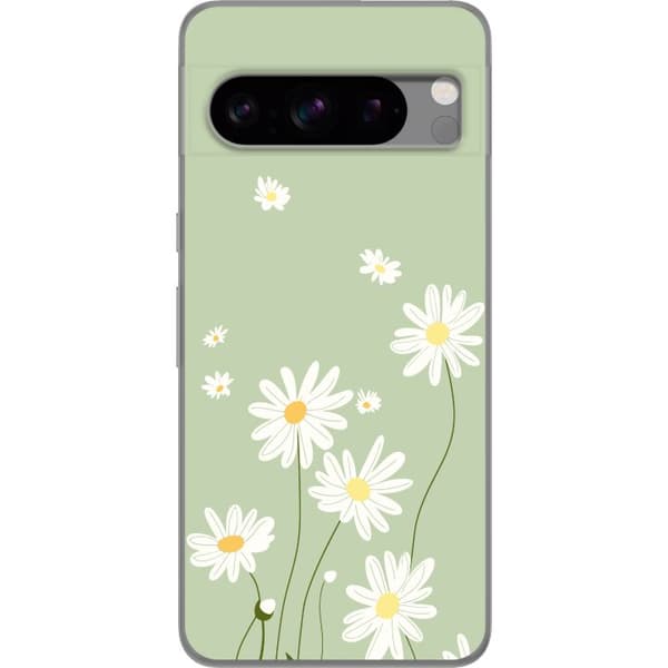 Google Pixel 8 Pro Gennemsigtig cover Præstekraver - blomstret mønster i svensk sommerstil