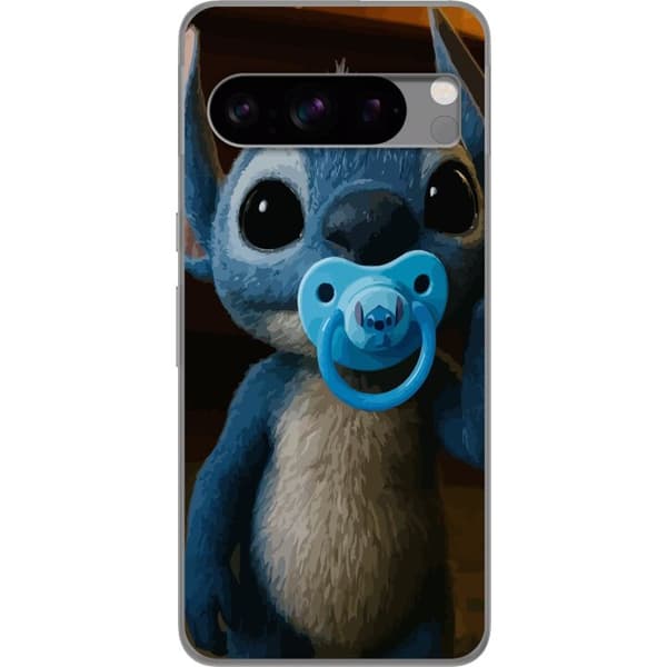 Google Pixel 8 Pro Genomskinligt Skal Stitch & Napp – babytema med söt karaktär