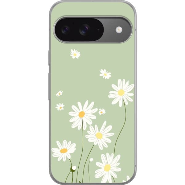 Google Pixel 9 Gjennomsiktig deksel Prestekrager - blomstrete mønster i svensk sommerstil