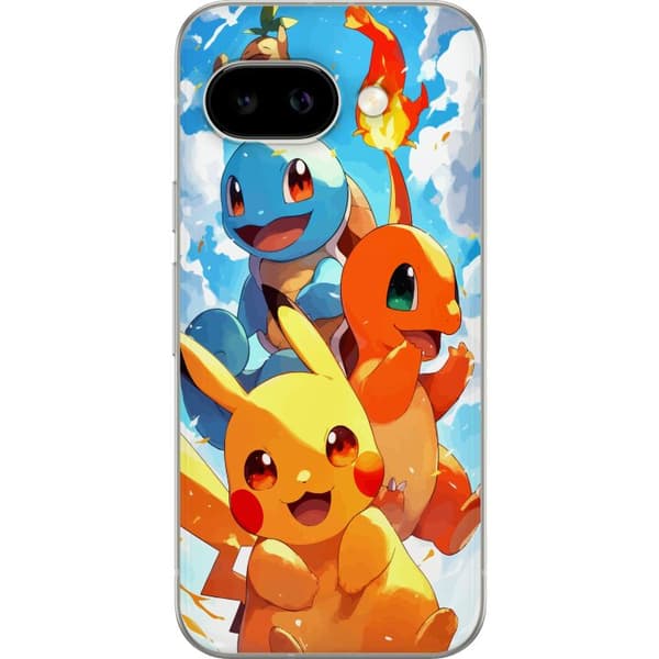 Google Pixel 9a Gennemsigtig cover Pocket Creatures - inspireret af Pokémon uden at nævne navnet