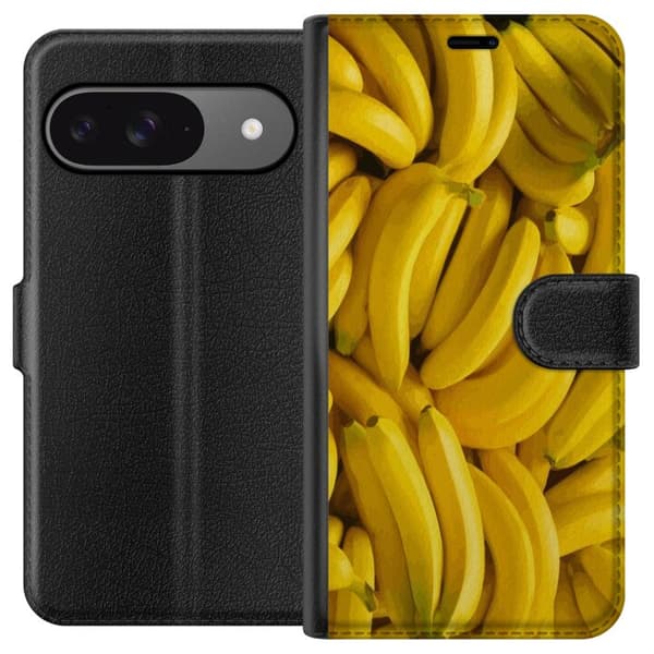 Google Pixel 9 Pro Lommeboketui Banana mønster