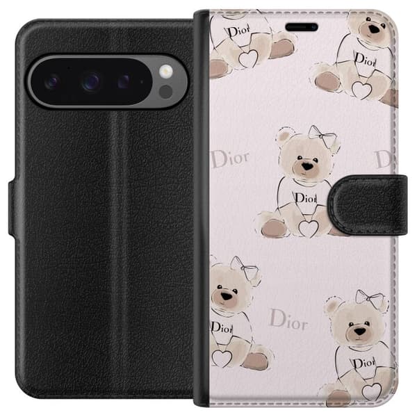 Google Pixel 9 Pro XL Lommeboketui Teddy Dior Vibes - luksuriøs teddybjørn i motestil
