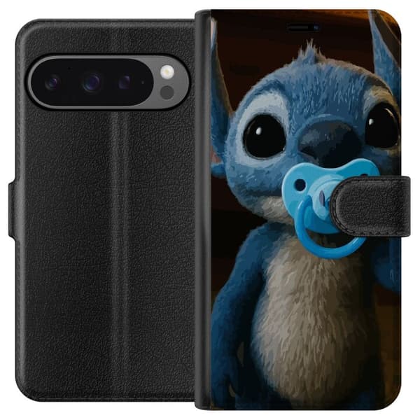 Google Pixel 9 Pro XL Lompakkokotelo Stitch & Napp - vauvateema söpöllä hahmolla