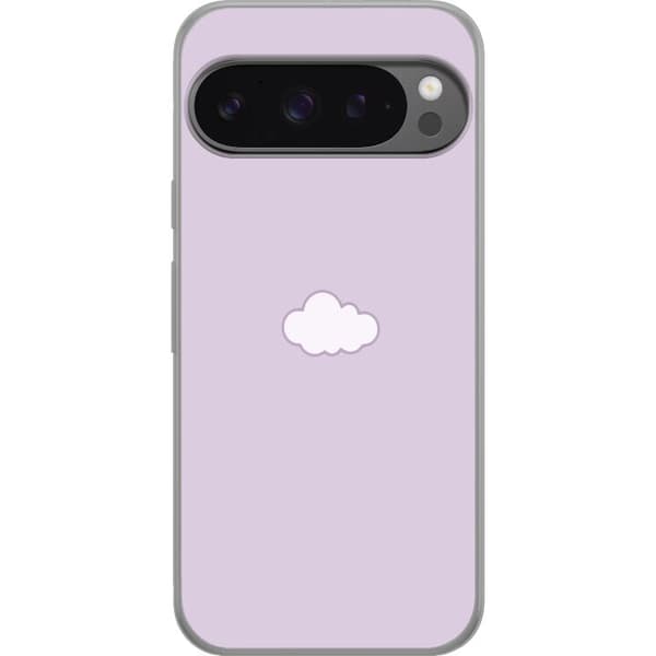 Google Pixel 9 Pro XL Gennemsigtig cover Lilla Sky - minimalistisk sky på lilla baggrund