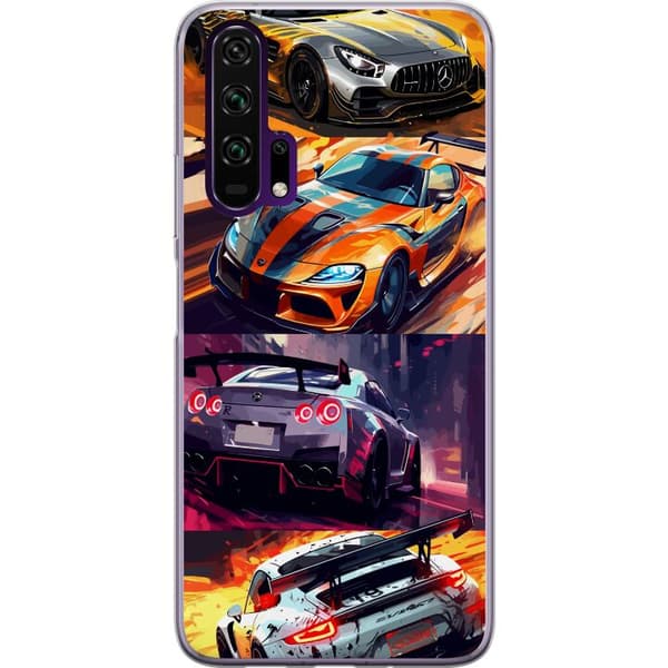 Honor 20 Pro Genomskinligt Skal Rally Fever – fartfyllt motiv med rallybilar
