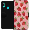 Pikkukuva 1 / 3: Huawei P smart 2019 Lompakkokotelo Mansikkahaaveet - Retrot tyyli mansikkakuviointi