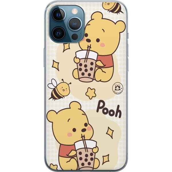 Apple iPhone 12 Pro Max Gennemsigtig cover Nalle Pooh-stil - klassisk bjørnemotiv i en ny fortolkning