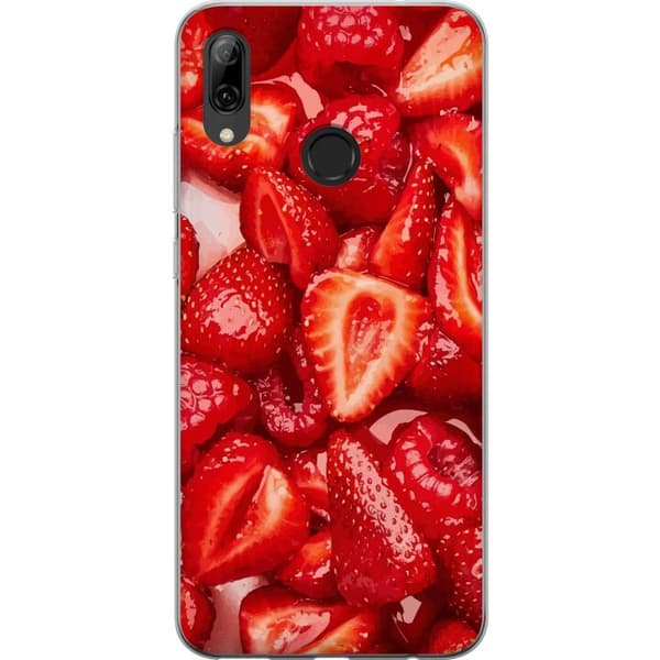Huawei P smart 2019 Gjennomsiktig deksel Jordbærmønster - søtt motiv med sommerfølelse