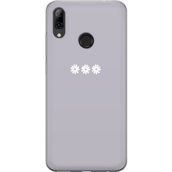 Huawei P smart 2019 Läpinäkyvä kuori Lila Blomminimalismi - tyylikäs kukkakuva lila taustalla