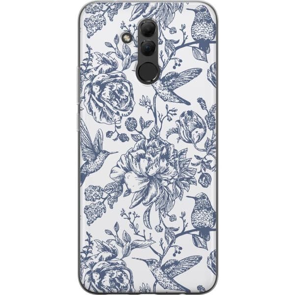 Huawei Mate 20 lite Genomskinligt Skal Blomster & Fåglar – romantiskt mönster i vintage-stil