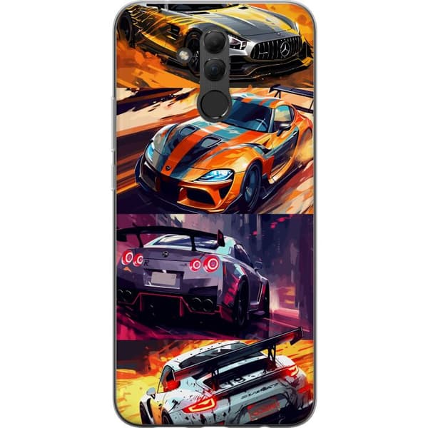 Huawei Mate 20 lite Läpinäkyvä kuori Ralli kuume - vauhdikas teema ralliautoilla