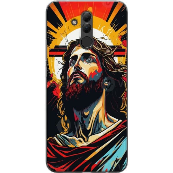 Huawei Mate 20 lite Läpinäkyvä kuori Jeesus ja Kortti - uskonnollinen motiivi syvällä symboliikalla