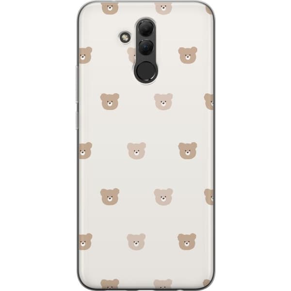 Huawei Mate 20 lite Läpinäkyvä kuori Teddy-tausta - söpöt teddykarhut pehmeällä taustalla