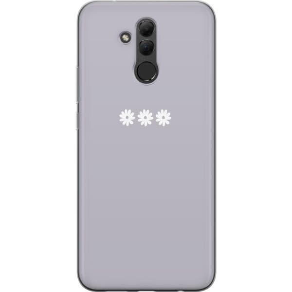 Huawei Mate 20 lite Läpinäkyvä kuori Lila Blomminimalismi - tyylikäs kukkakuva lila taustalla