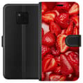 Pikkukuva 1 / 3: Huawei Mate 20 Pro Lompakkokotelo Mansikkakuviointi - makea motiivi kesäfiiliksellä