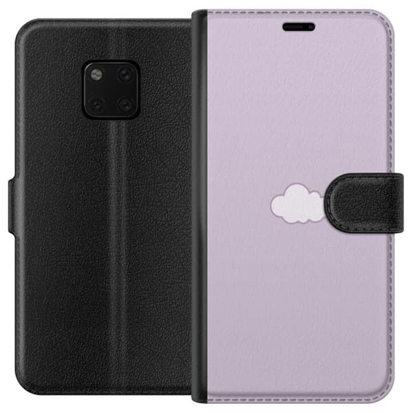 Huawei Mate 20 Pro Tegnebogsetui Lilla Sky - minimalistisk sky på lilla baggrund