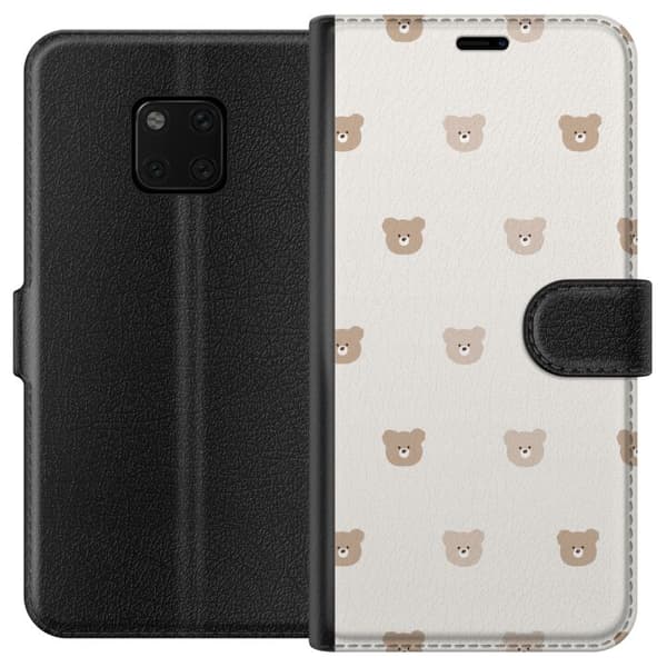 Huawei Mate 20 Pro Tegnebogsetui Teddybaggrund - søde teddybjørne mod en blød baggrund