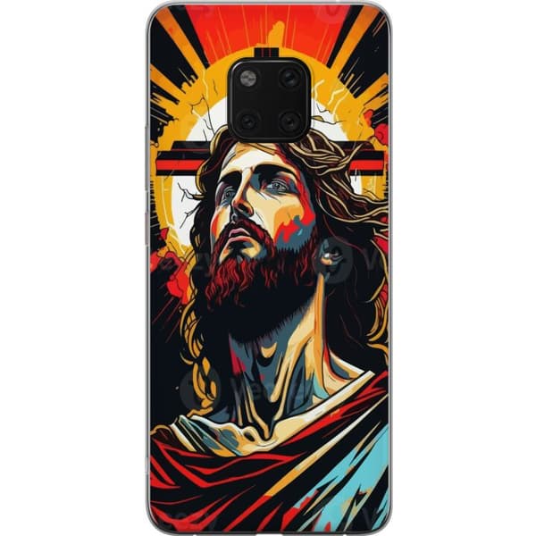 Huawei Mate 20 Pro Gennemsigtig cover Jesus & Kort - religiøst motiv med dyb symbolik