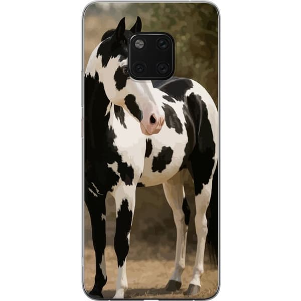 Huawei Mate 20 Pro Gennemsigtig cover Smuk Hest - elegant illustration af hestemotiv