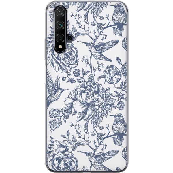 Huawei nova 5T Läpinäkyvä kuori Kukat & Linnut - Romanttinen Vintage-tyylinen Kuviointi