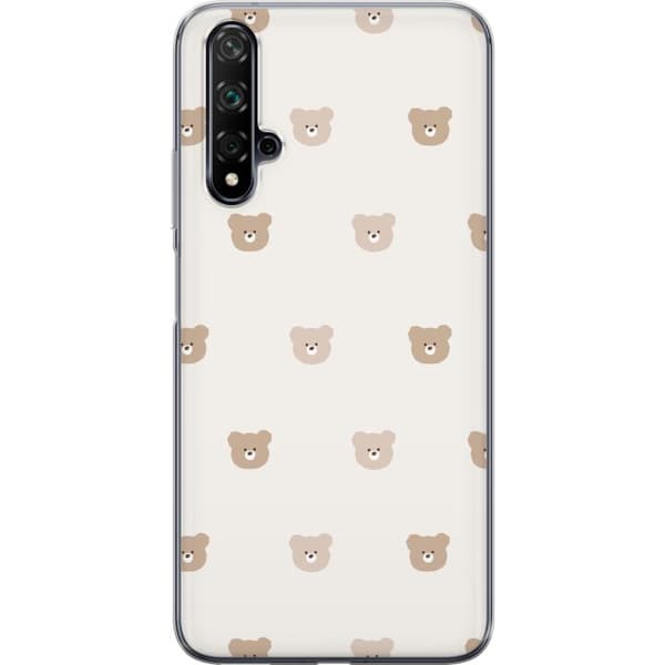 Huawei nova 5T Gjennomsiktig deksel Teddybakgrunn - søte teddybjørner mot en myk bakgrunn