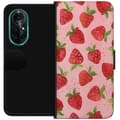 Miniatyrbild 1 av 3: Huawei nova 8 Pro Plånboksfodral Strawberry Dreams – jordgubbsmönster i retrostil