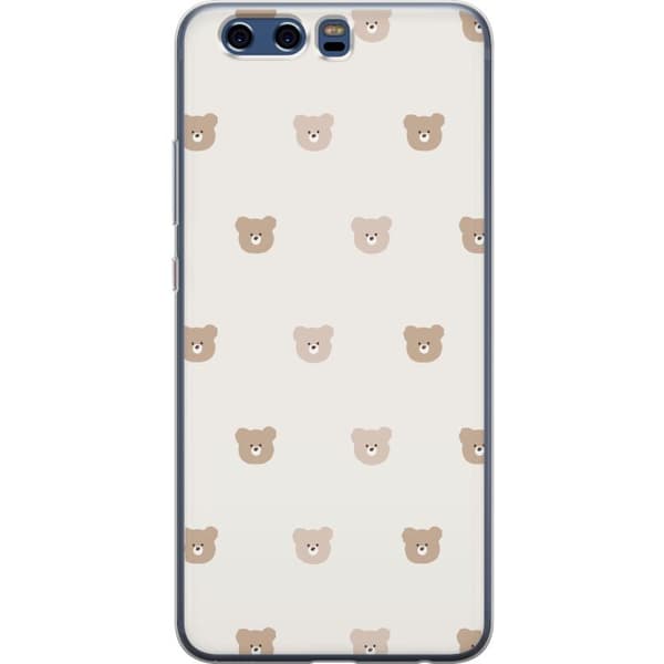 Huawei P10 Läpinäkyvä kuori Teddy-tausta - söpöt teddykarhut pehmeällä taustalla